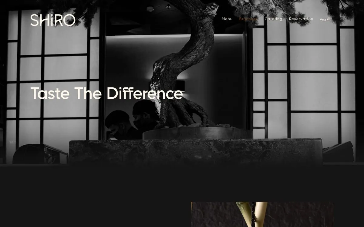 Shiro — website hero
